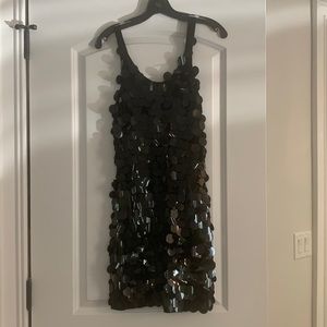 Black large sequin dress